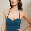 Maillot de bain une pièce bleu pétrole femme