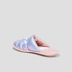 Chaussons mules holographiques NASA bleu femme