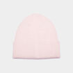 Bonnet &agrave; revers tricot&eacute; rose clair fille