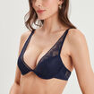 Soutien-gorge foulard padde bleu marine femme