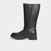 Bottes crantées à bout rond avec boucles noir fille