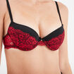 Soutien-gorge corbeille micro dentelle rouge femme