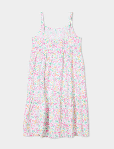 Robe courte à bretelles fines ecru fille