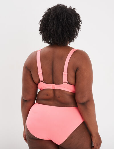 Haut de maillot de bain forme brassière orange corail femme grande taille
