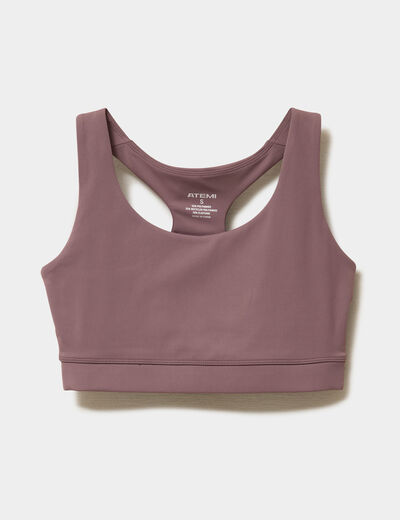 Brassi&egrave;re de sport dos nageur mauve femme
