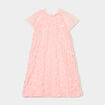 Robe tulle et sequins manches courtes rose clair fille
