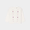 Pull broderie et torsades Creeks blanc bébé fille