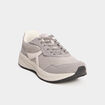 Baskets running de sport &agrave; lacets gris homme