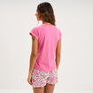 Ensemble pyjama short et t-shirt ecru femme