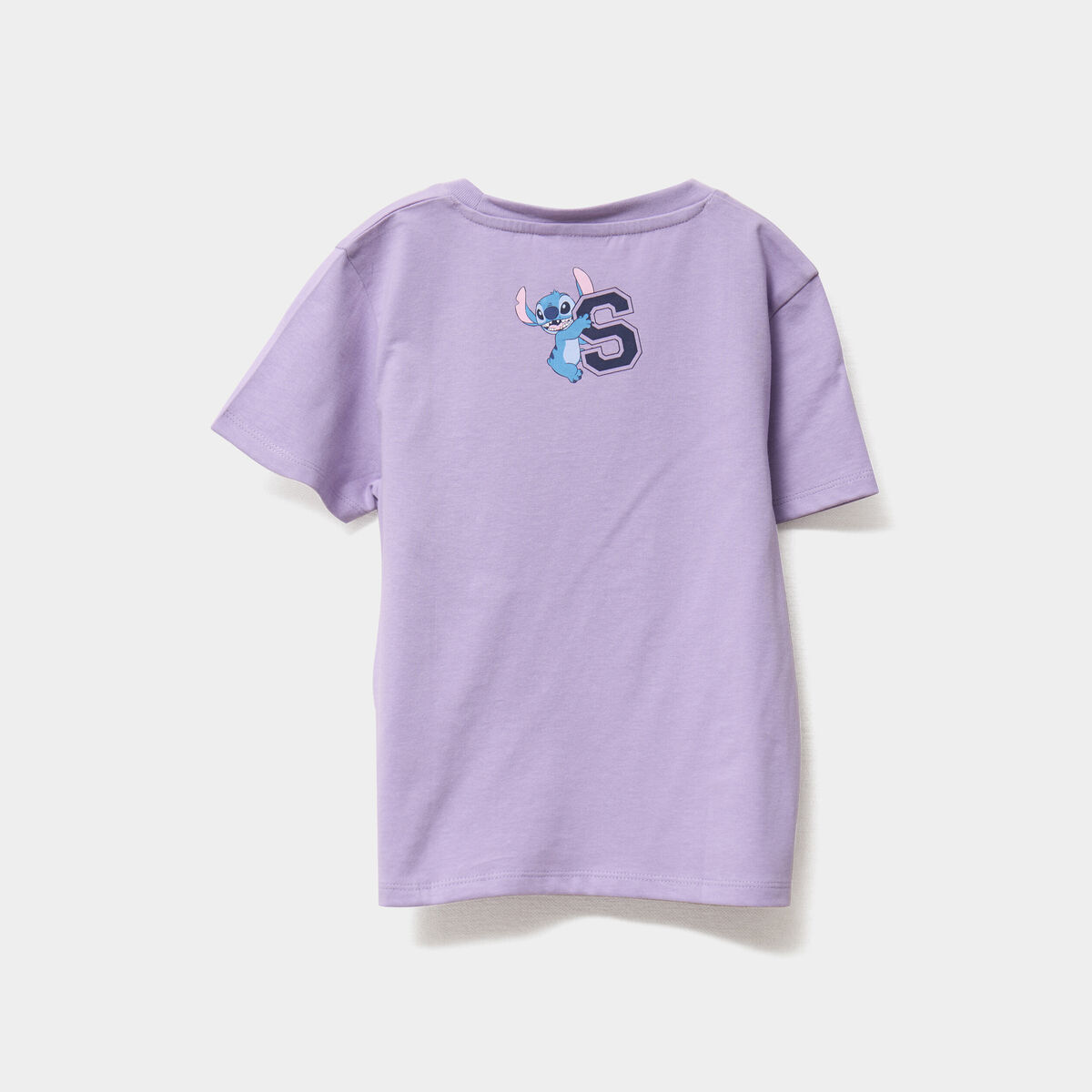 T-shirt manches courtes coton Stitch parme fille