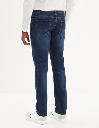 Jeans straight 5 poches denim stone homme