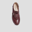 Loafers compensés en cuir bordeaux femme