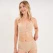Soutien-gorge triangle bretelles fines beige femme