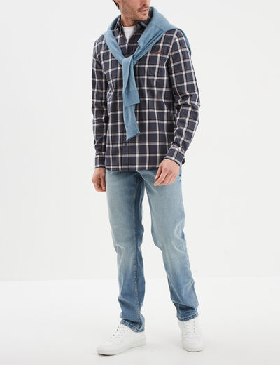 Jeans regular 5 poches denim triple stone homme