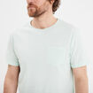 T-shirt col rond manches courtes Liberto vert pastel homme