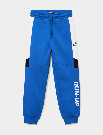 Pantalon de jogging regular molletonn&eacute; bleu roi gar&ccedil;on