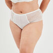 Shorty en dentelle Izzie blanc femme grande taille