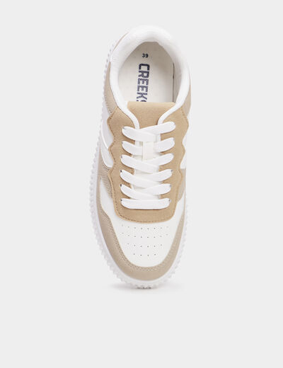 Tennis basses à lacets Creeks sable femme