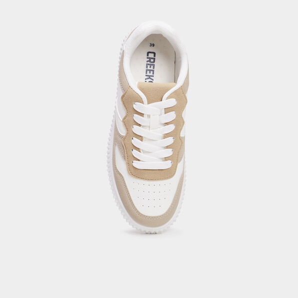 tennis basses a lacets creeks sable femme Tennis basses à lacets Creeks sable femme