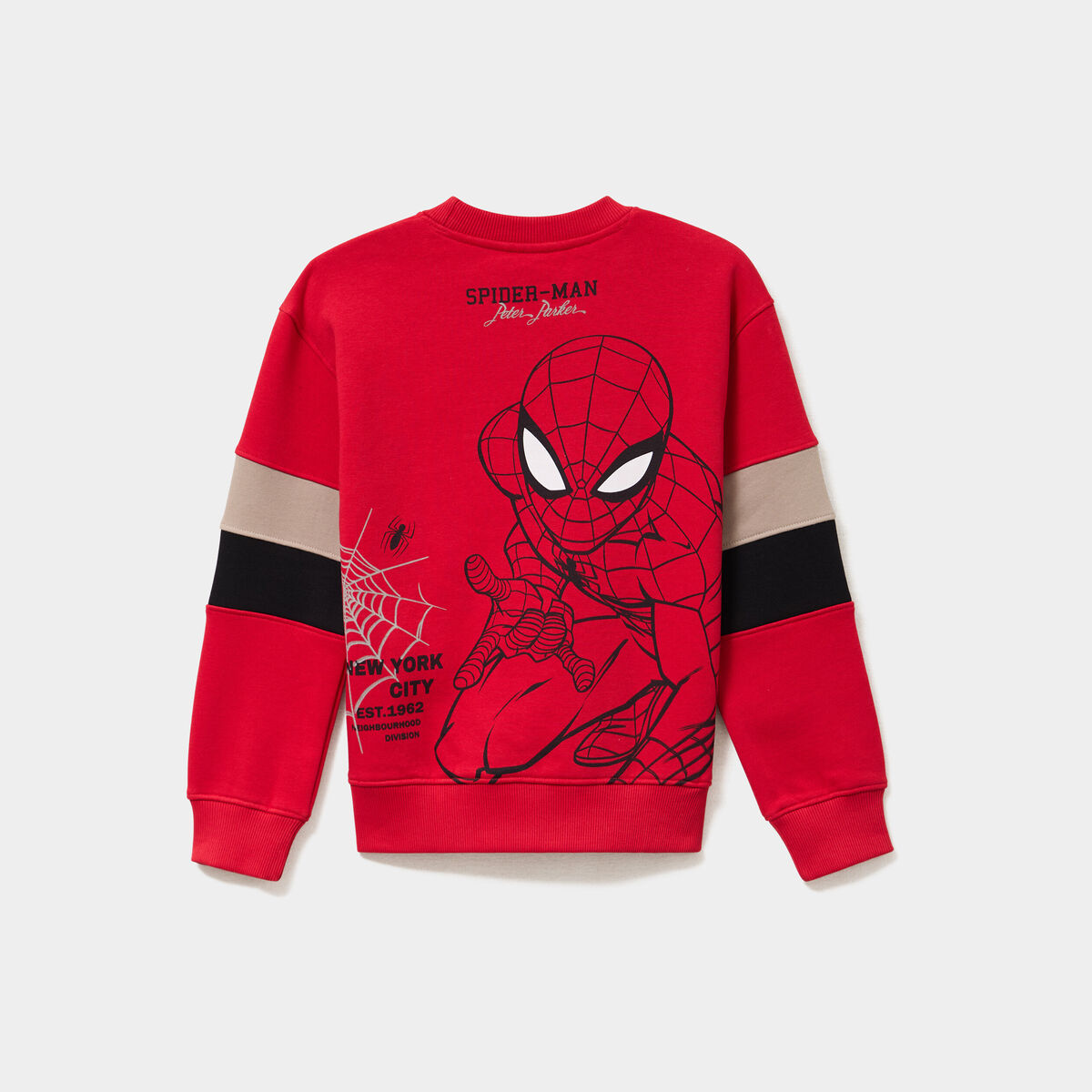 Sweat col rond Spider-Man rouge gar&ccedil;on