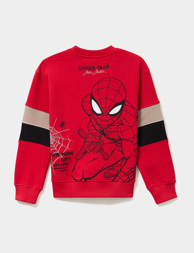 Sweat col rond Spider-Man rouge gar&ccedil;on