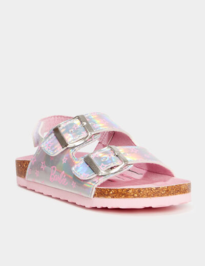 Sandales holographiques Barbie rose fille