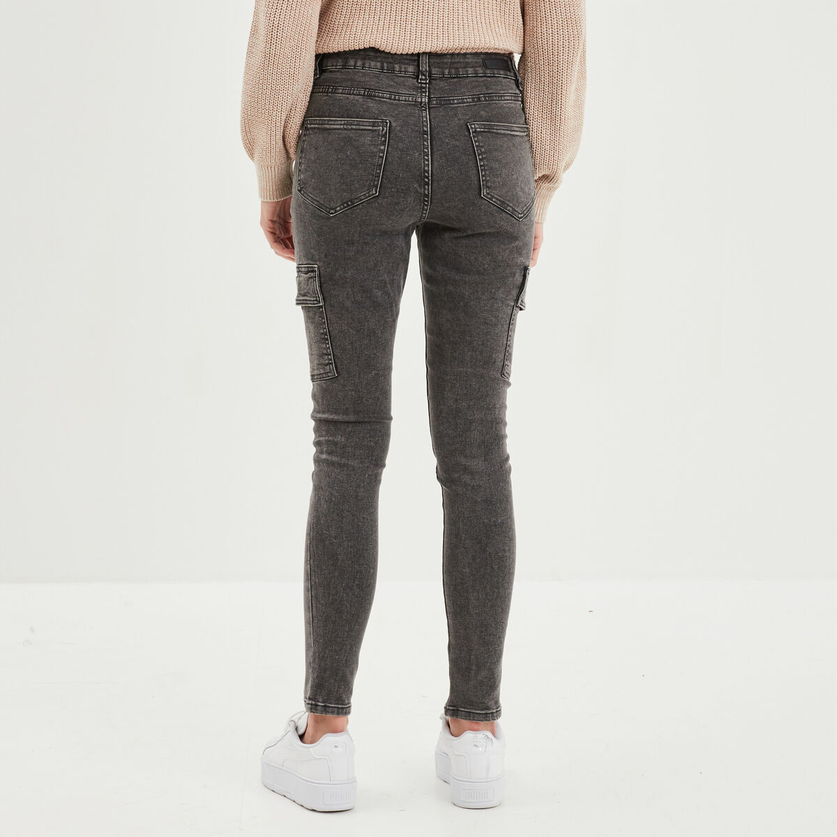 Jeans skinny battle Liberto denim gris femme