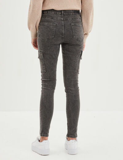 Jeans skinny battle Liberto denim gris femme