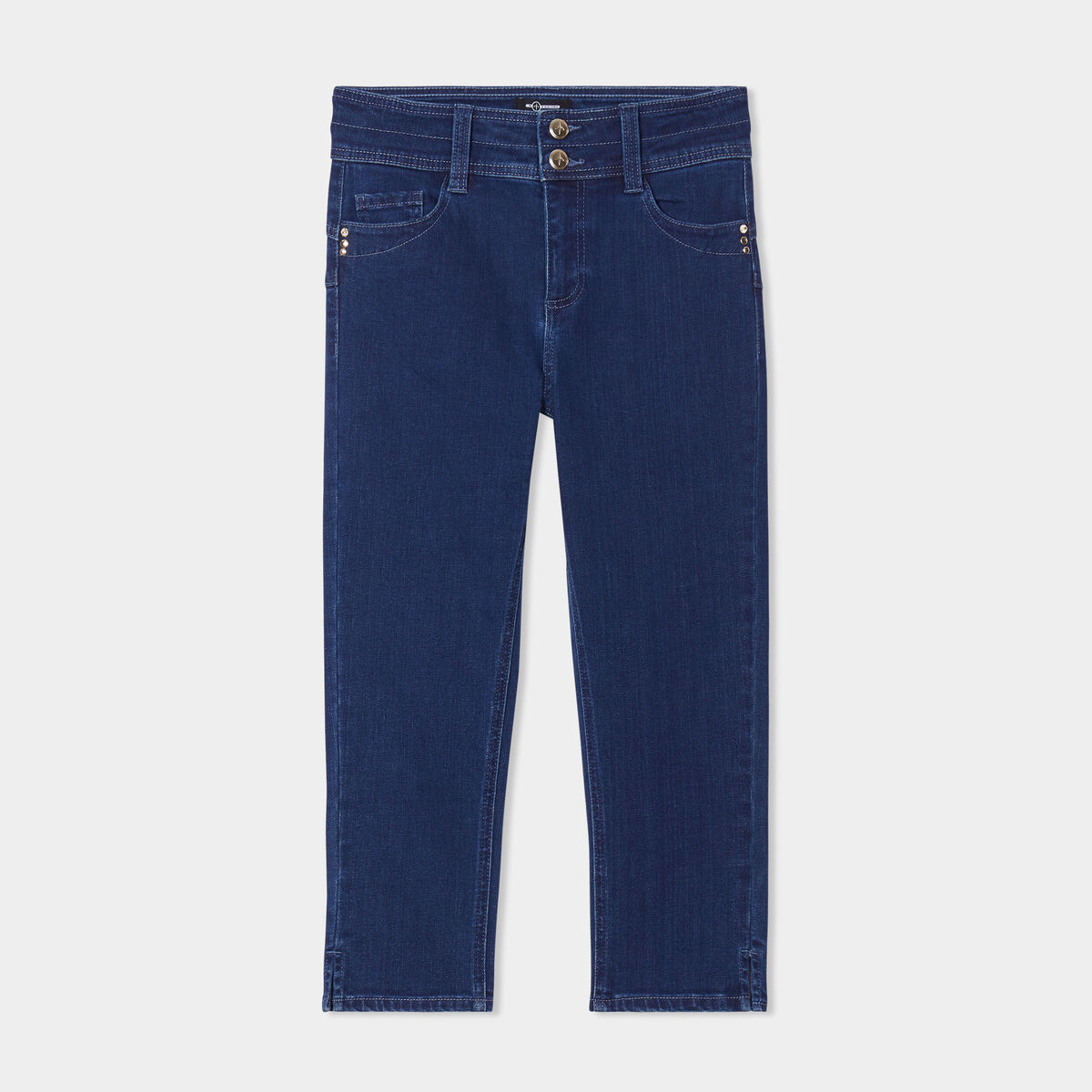 Pantacourt en jean slim Mosquitos denim double stone femme