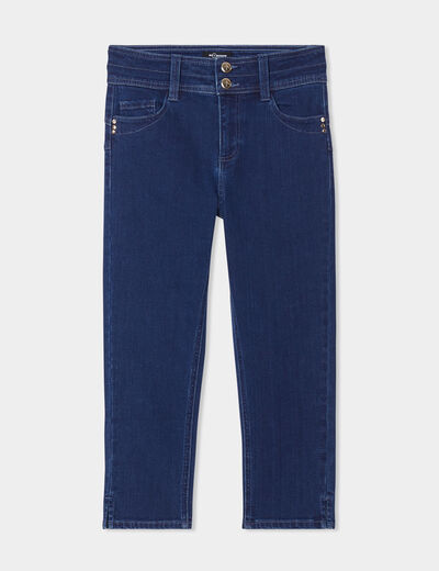 Pantacourt en jean slim Mosquitos denim double stone femme