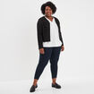 Jegging denim taille haute 7/8ème denim blue black femme grande taille