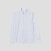 Chemise ajustée col français blanc homme