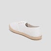 Derbies en toile &agrave; lacets blanc femme