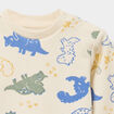 Sweat molletonn&eacute; manches longues ecru b&eacute;b&eacute; gar&ccedil;on