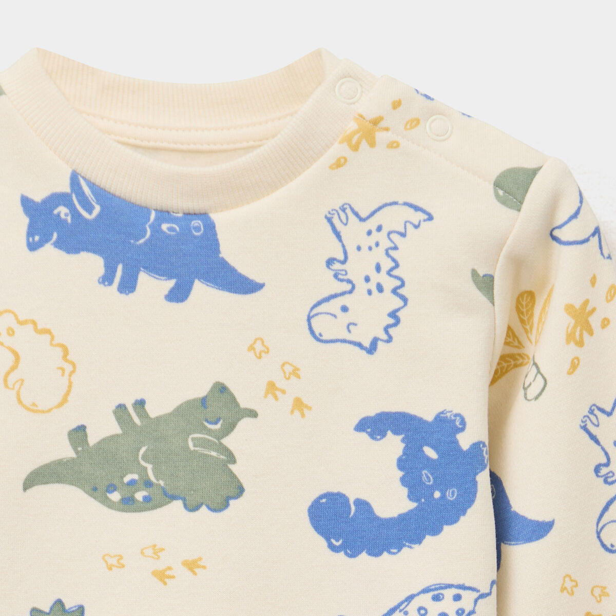 Sweat molletonn&eacute; manches longues ecru b&eacute;b&eacute; gar&ccedil;on
