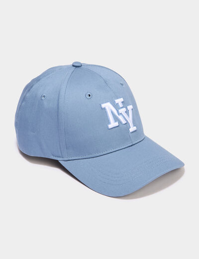 Casquette ajustable coton bleu gris homme