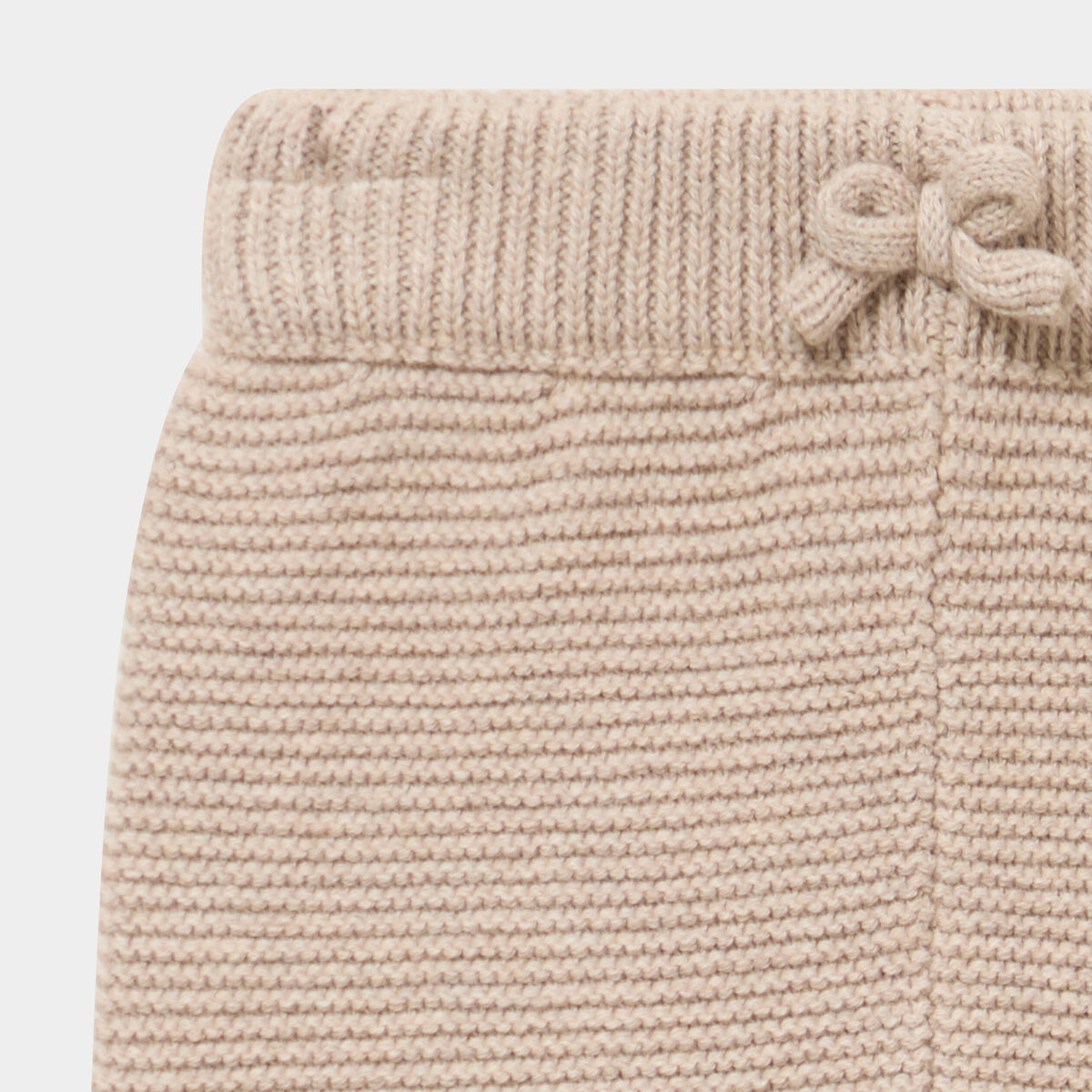 Pantalon tricot coton taupe b&eacute;b&eacute;