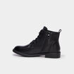 Boots zipp&eacute;es &agrave; lacets noir femme