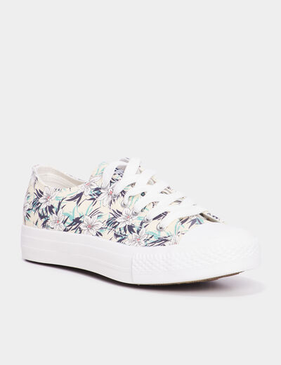 Tennis basses en toile à lacets Creeks multicolore femme