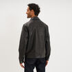 Veste courte simili cuir noir homme