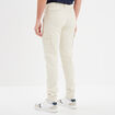 Pantalon cargo slim à coulisse ecru homme