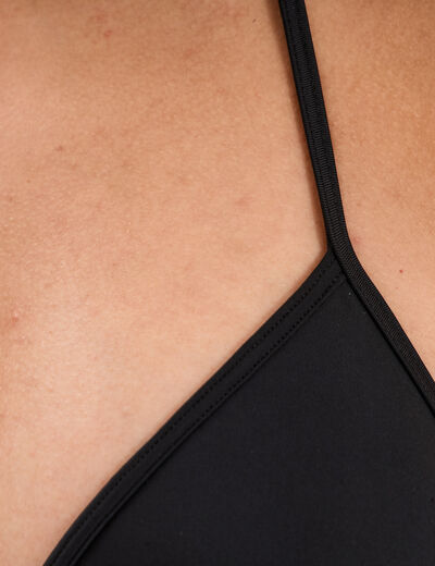 Haut de maillot de bain triangle coques noir femme