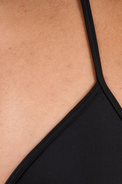 Haut de maillot de bain triangle coques noir femme
