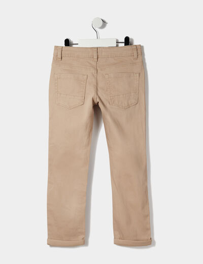Pantalon regular avec poches sable garçon