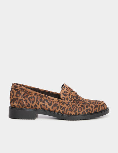 Mocassins en cuir multicolore femme