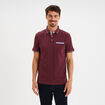 Polo piqu&eacute; manches courtes coton prune homme