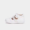 Salomé à scratchs en cuir Kickers blanc bébé fille