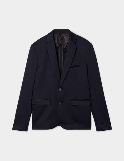 Veste costume boutonnée 1 poche buste bleu foncé homme