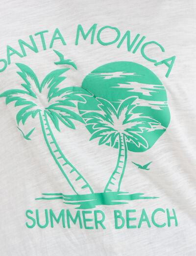 T-shirt manches courtes coton blanc femme