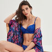 Soutien-gorge forme corbeille bleu electrique femme